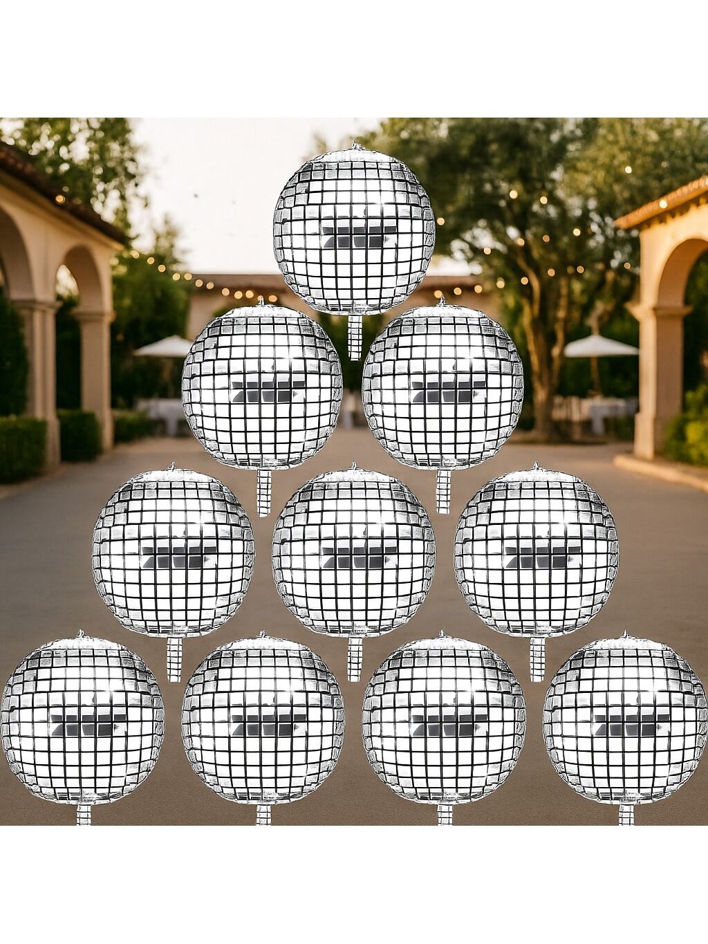 10 Disco Foil 22 Inch Mirror Metallic Balloons for Birthday Wedding and Party