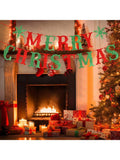 Merry Christmas Glitter Banner with Snowflakes for Home Indoor and Outdoor Decor