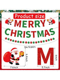 3-Pack Merry Christmas Glitter Banner with Santa and Dot Garland for Decor