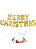 16 Inch Gold Merry Christmas Foil Balloons for Indoor and Outdoor Decor