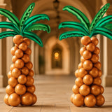126PCS Coconut Palm Tree Balloon Set 16 Palm 110 Brown for Tropical Luau Party