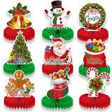 9-Piece Christmas Honeycomb Table Centerpieces for Holiday Party Decor