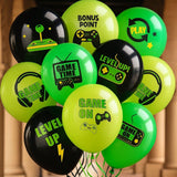 36-Piece Green Video Game Party Balloons Set for Teen Birthday Decorations