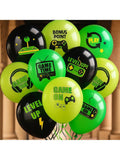 36-Piece Green Video Game Party Balloons Set for Teen Birthday Decorations