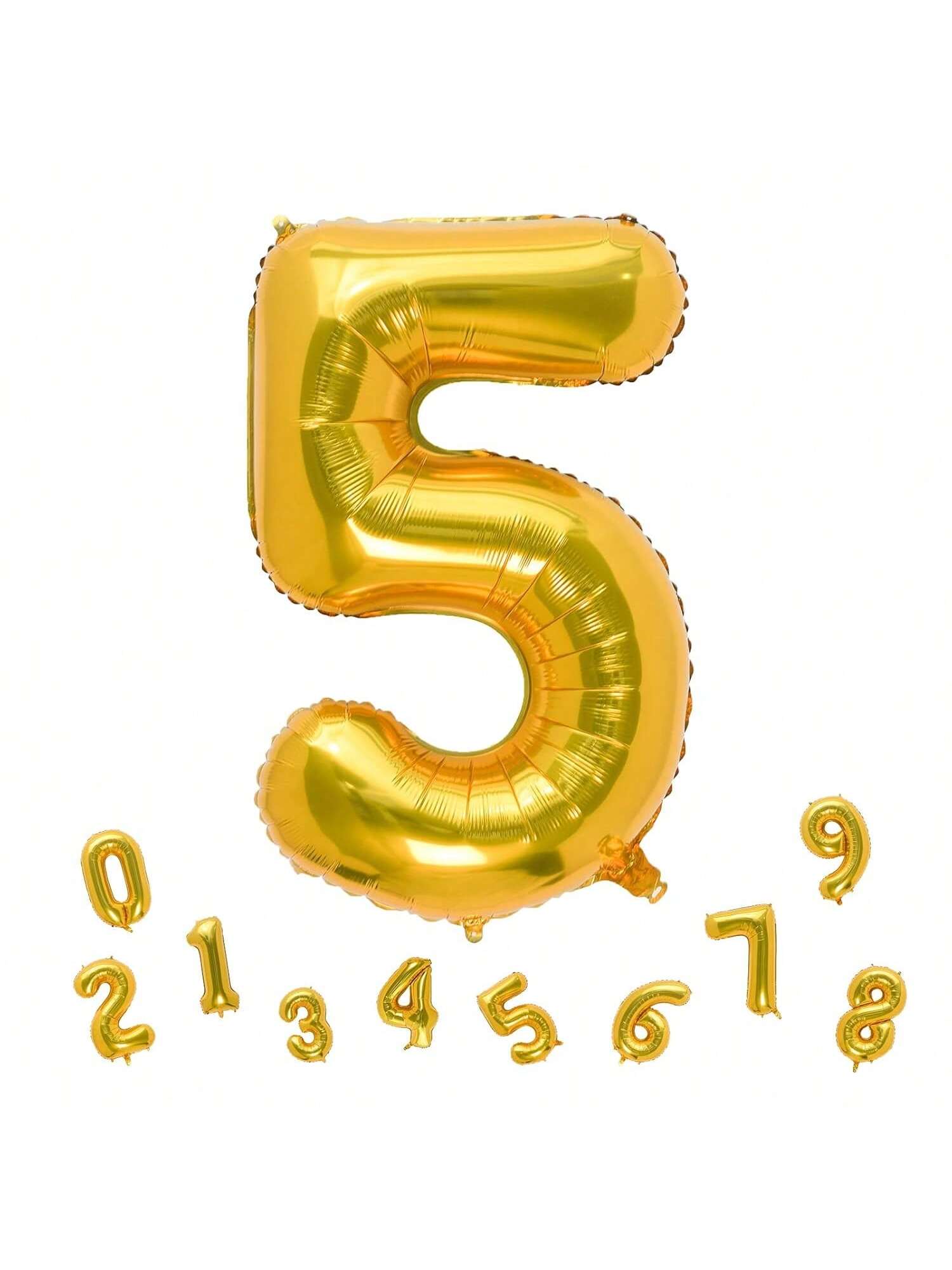 32 Inch Gold Number 5 Foil Balloon for Birthday Wedding or Anniversary