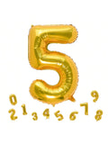 32 Inch Gold Number 5 Foil Balloon for Birthday Wedding or Anniversary