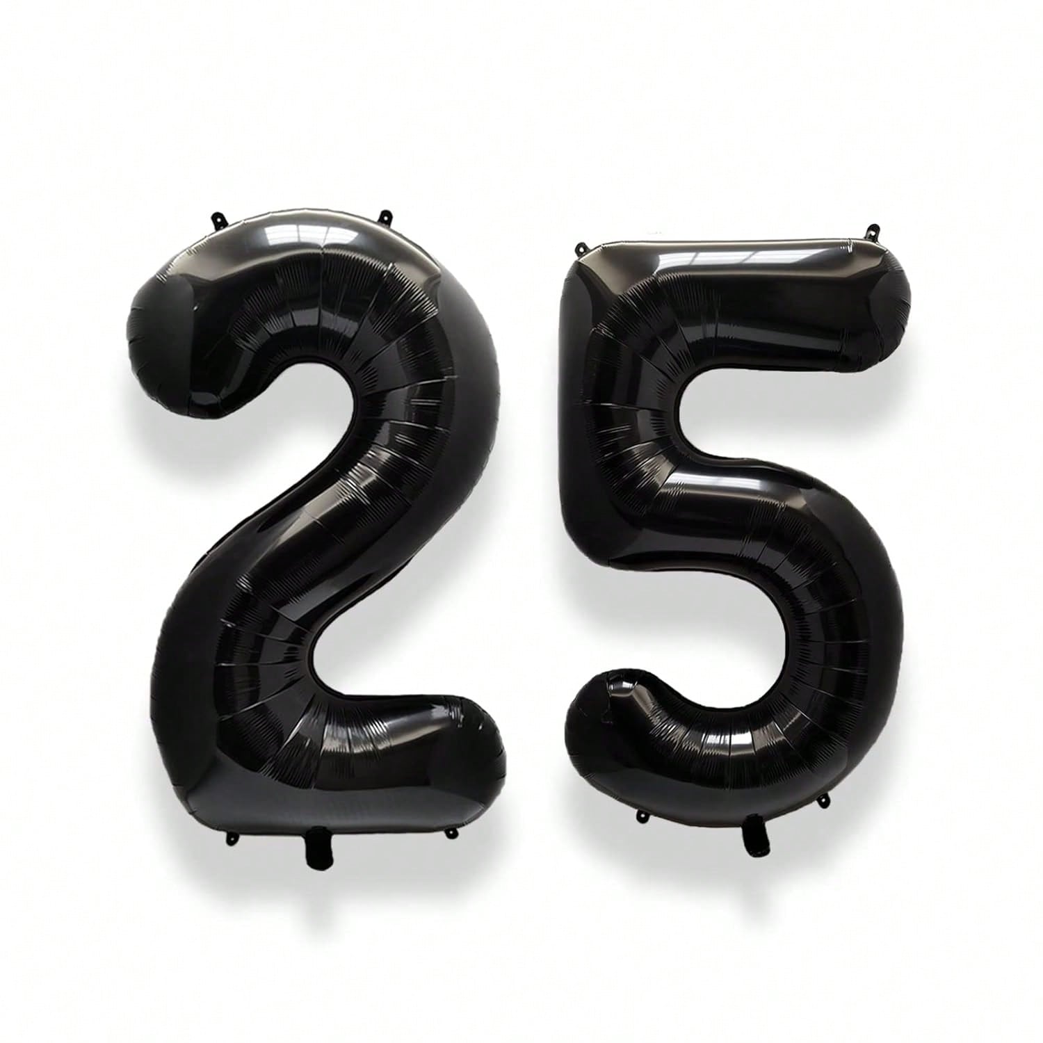40 Inch Black Number 25 Foil Balloon for Birthday and Anniversary Decor