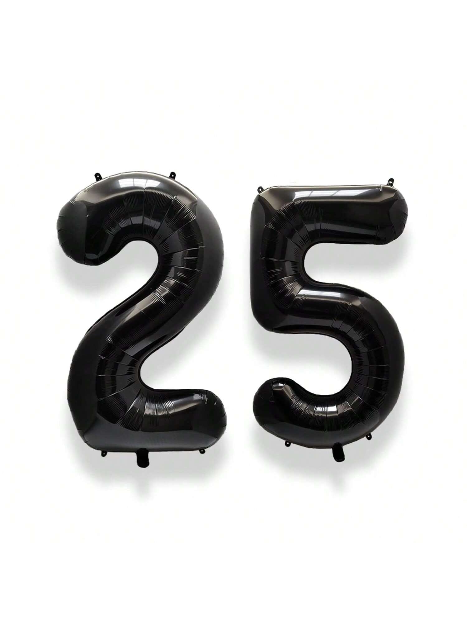 40 Inch Black Number 25 Foil Balloon for Birthday and Anniversary Decor