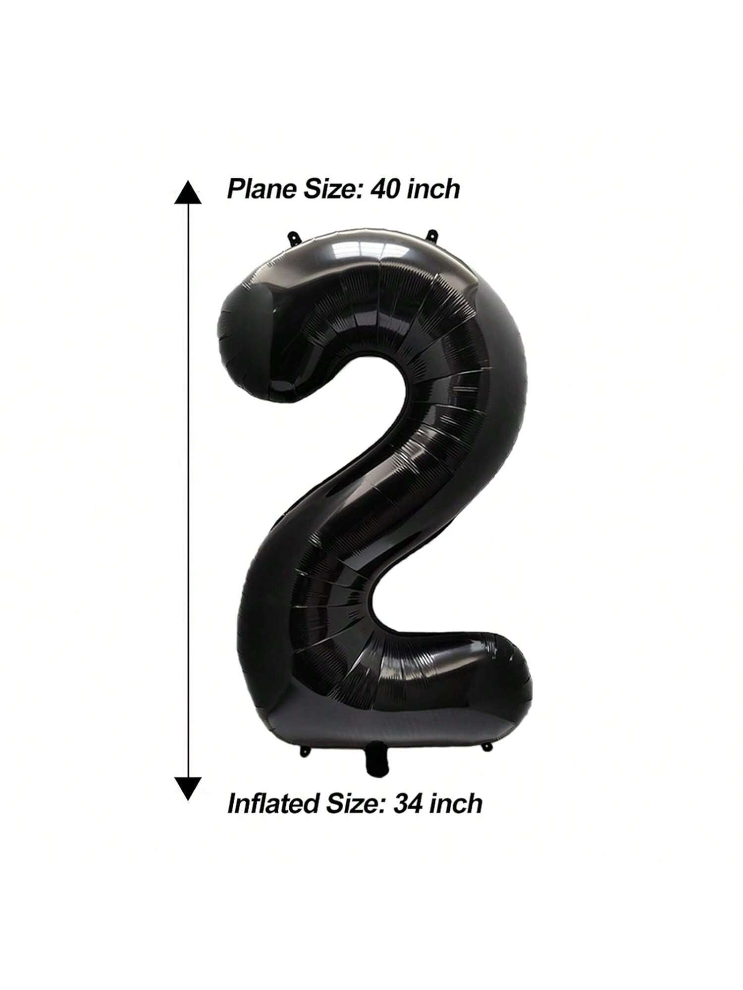 40 Inch Black Number 25 Foil Balloon for Birthday and Anniversary Decor
