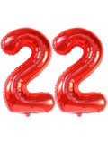 40-Inch Red Number 22 Balloon for Birthday Party Decorations