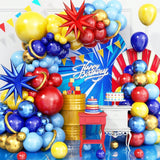 120Pc Red Blue Yellow Balloon Arch Carnival Circus Party Decor