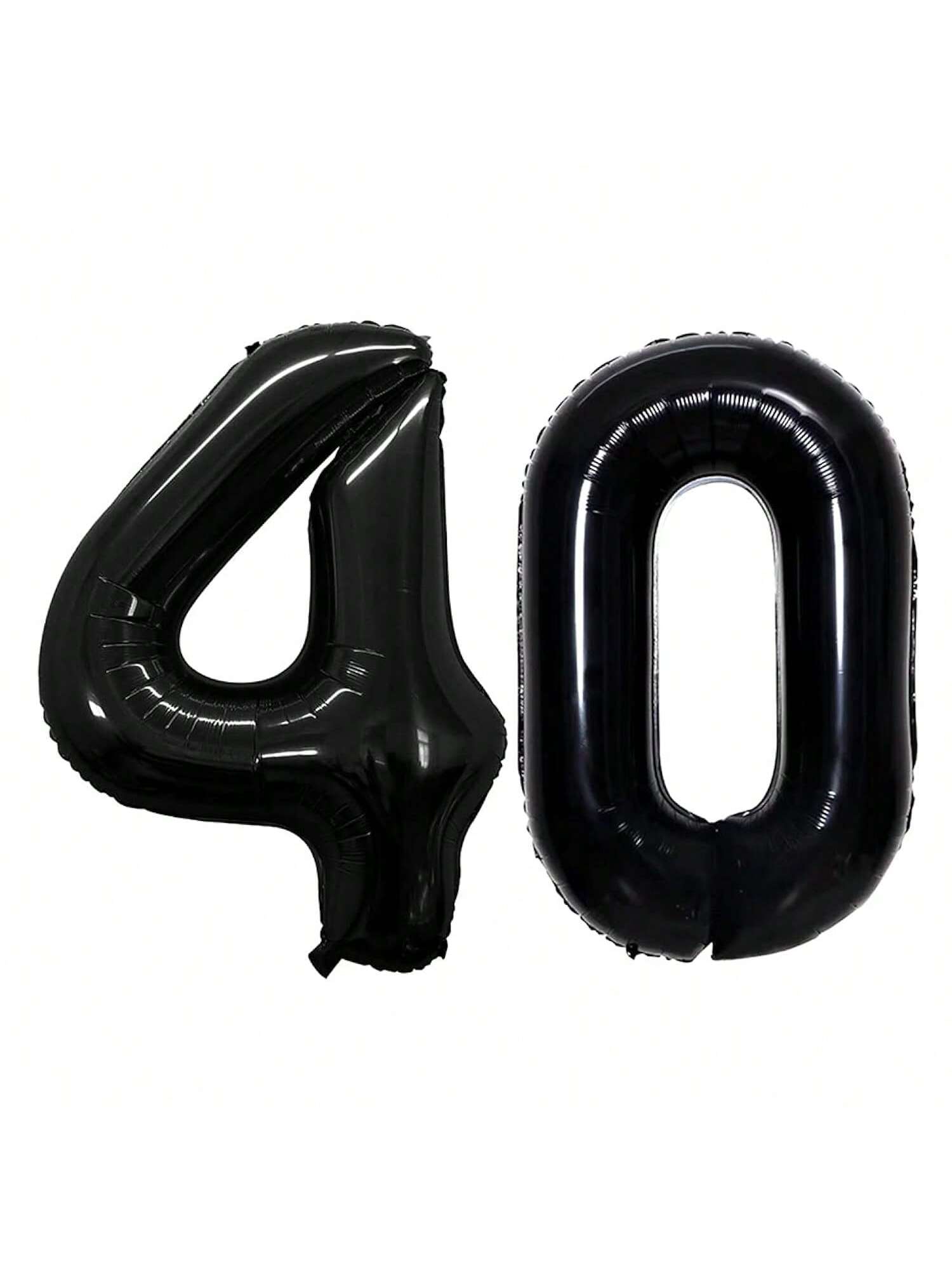 42-Inch Black Number 40 Balloon for 40th Birthday or Anniversary Party