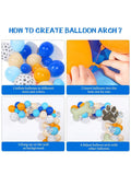 103pc Blue Balloon Garland with Dog Paw and Bone Balloons for Shower
