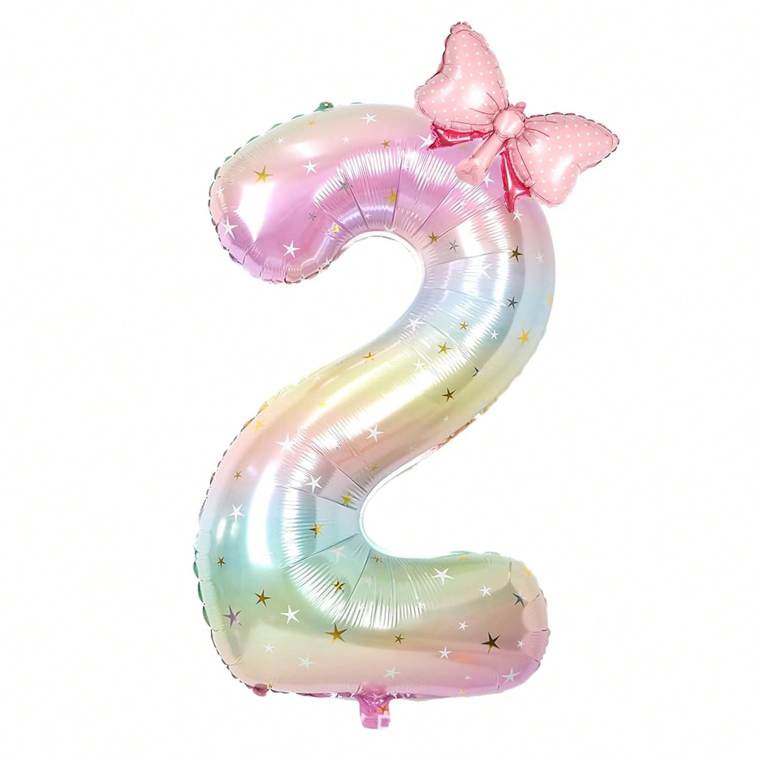 38-Inch Rainbow Number Foil Balloon for Kids Birthday or Wedding Party Decor