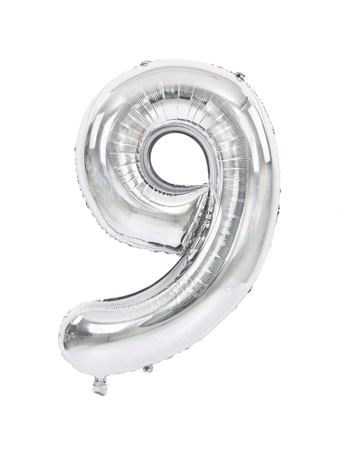 40-Inch Silver Number 9 Foil Balloon for Birthday, Anniversary, or Party Decor