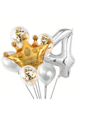 40 Inch Silver Number Foil Balloons for Birthday Wedding and Anniversary Parties