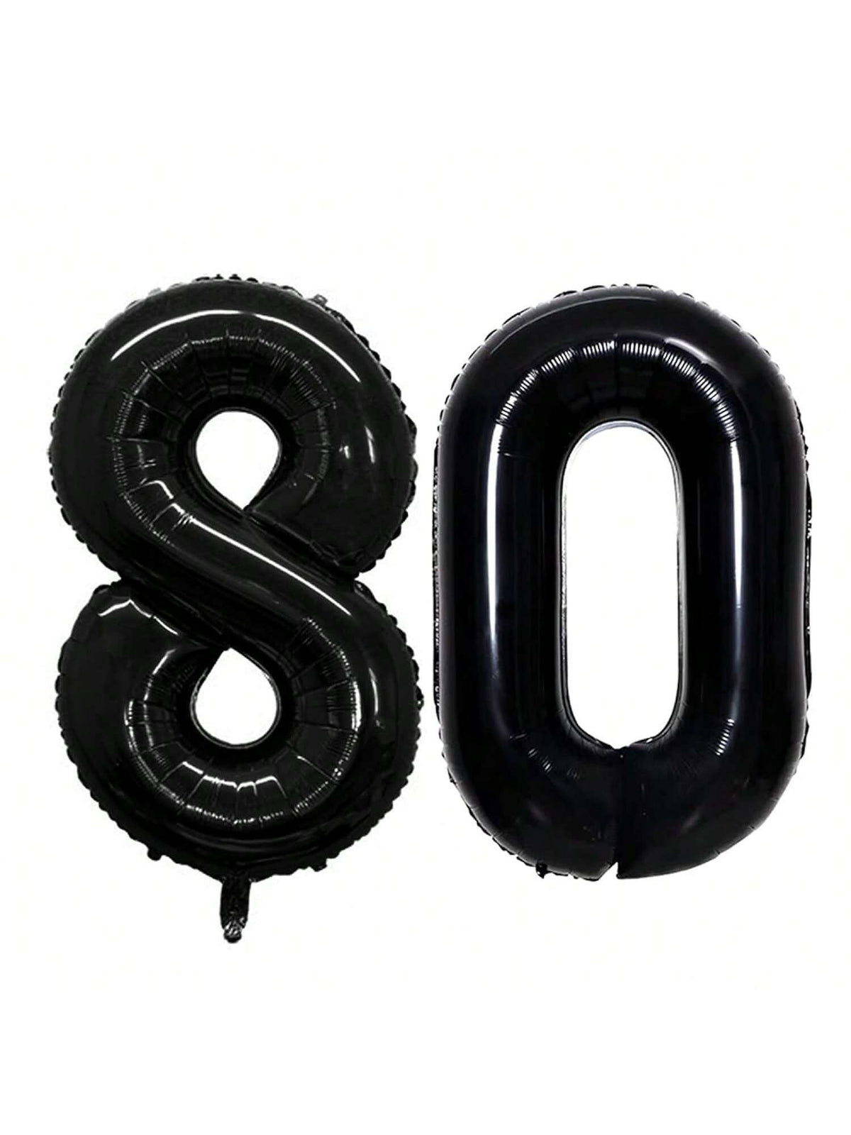 42-Inch Black Number 80 Balloon for 80th Birthday or Anniversary Party
