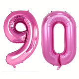 42-Inch Pink Number 90 Balloon for 90th Birthday or Anniversary Party