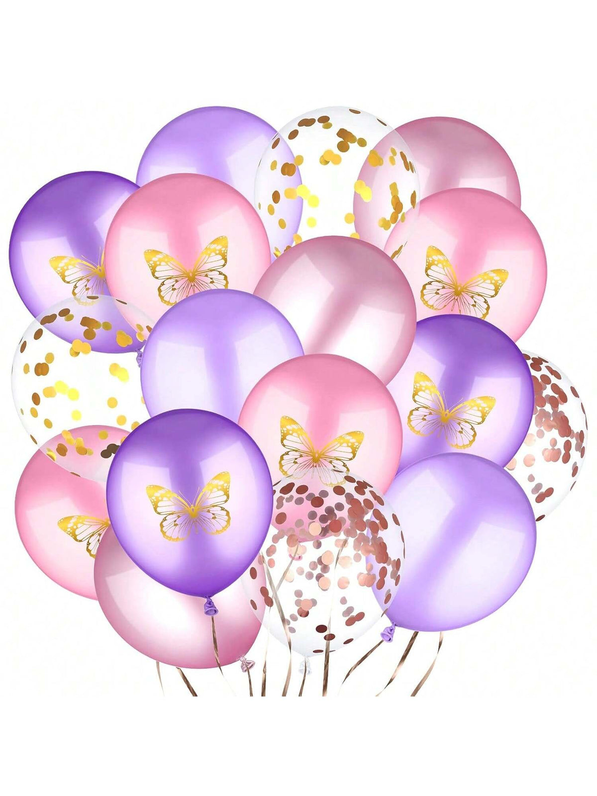 90-Piece Butterfly Balloon Kit With Pink & Purple Balloons For  Shower Or Birthday Decor