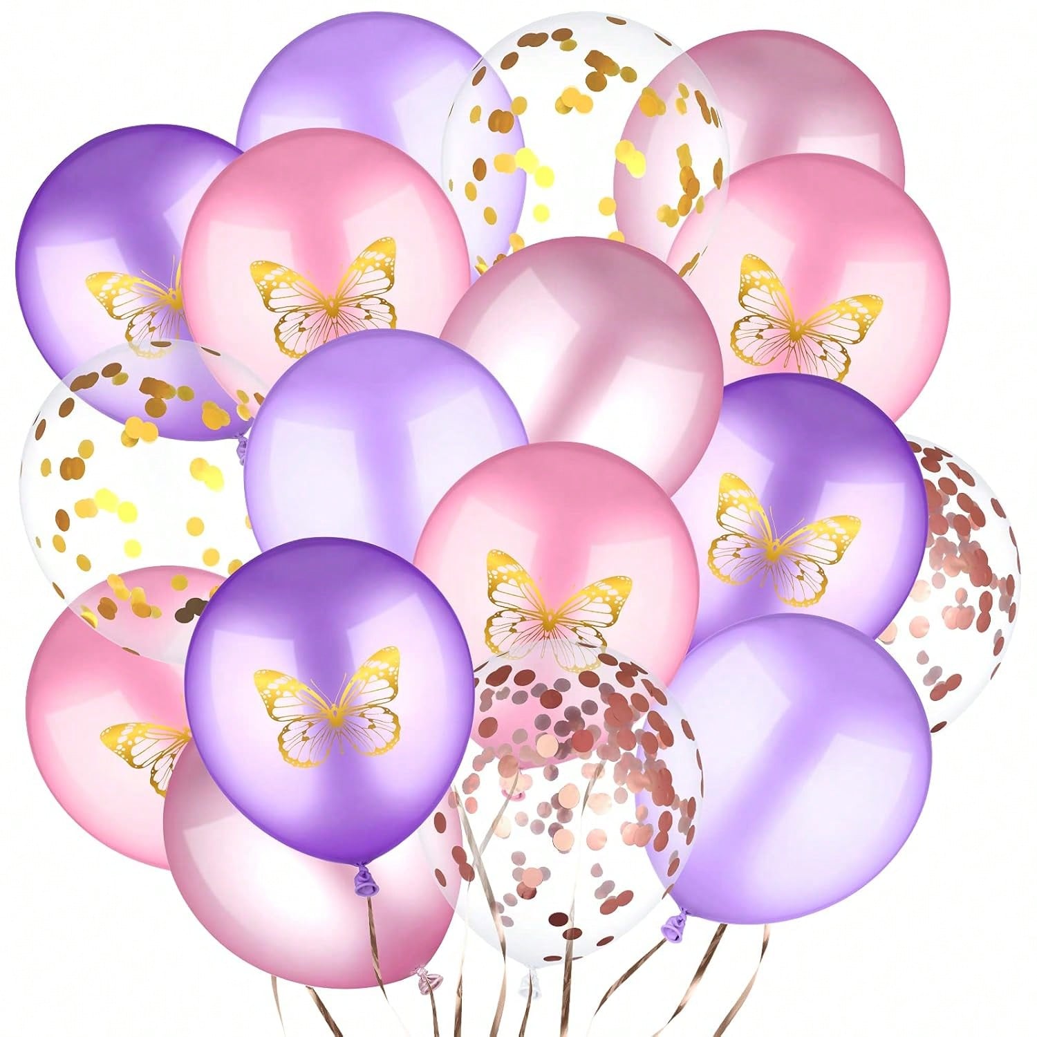 90-Piece Butterfly Balloon Kit With Pink & Purple Balloons For  Shower Or Birthday Decor
