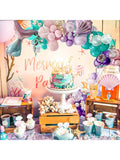 95pcs Balloon Garland Kit with Gold Confetti Blue & Pink Balloons