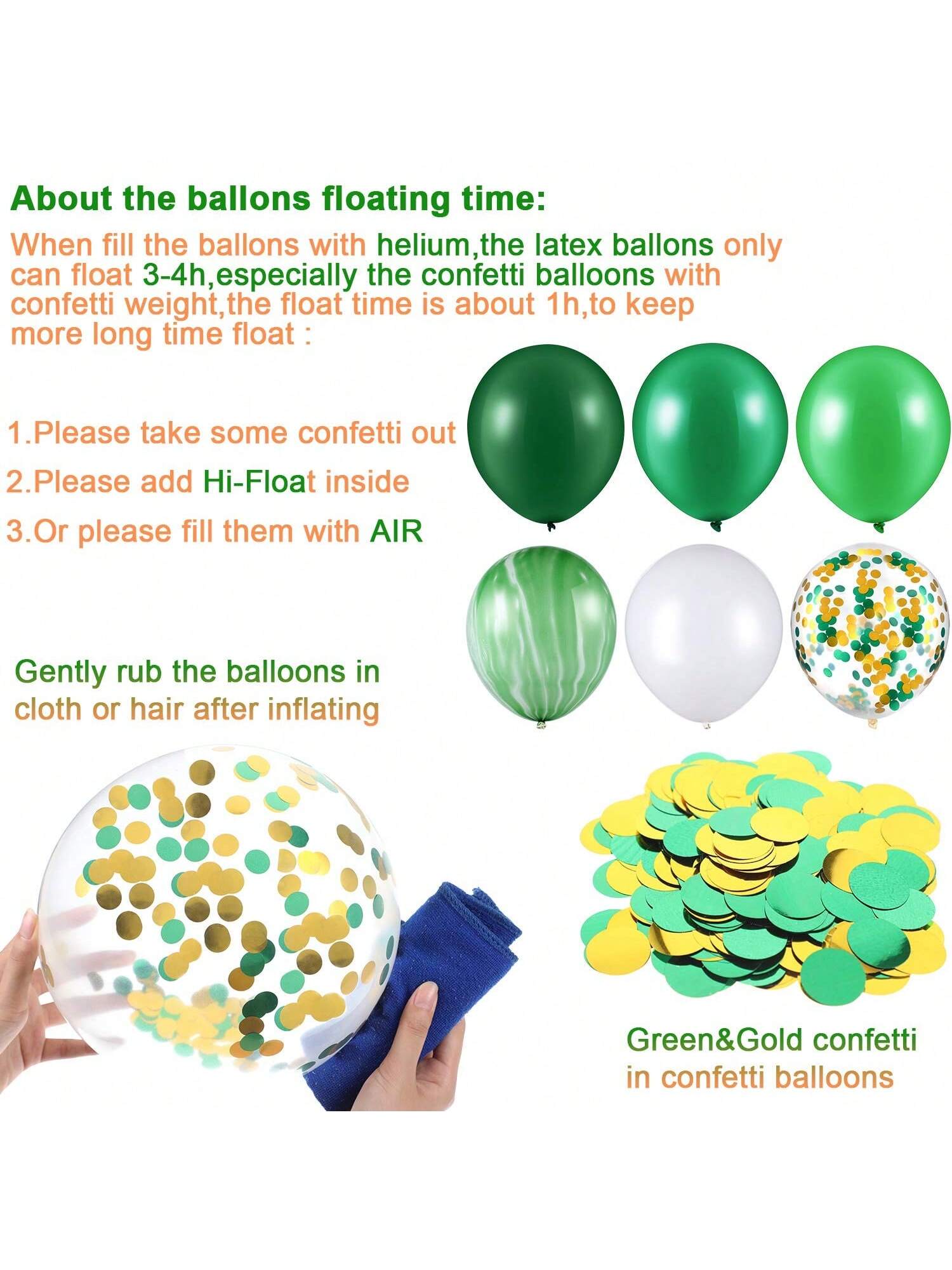 60PCS Agate Confetti Balloons Jungle Shower Wedding Birthday Party Decor