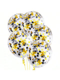 24-Piece Black and Gold Confetti Balloons 12-Inch for New Year or Party Decor