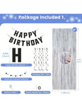 Black Birthday Party Decorations for Men and Women Balloons Arch Banner