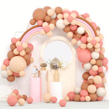 Boho Balloon Garland Kit In Blush & Nude Colors For  Shower & Rainbow Themed Birthday