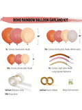 Boho Balloon Garland Kit In Blush & Nude Colors For  Shower & Rainbow Themed Birthday