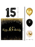 Cheers to 15th Birthday Balloons Garland Banner Party Decorations