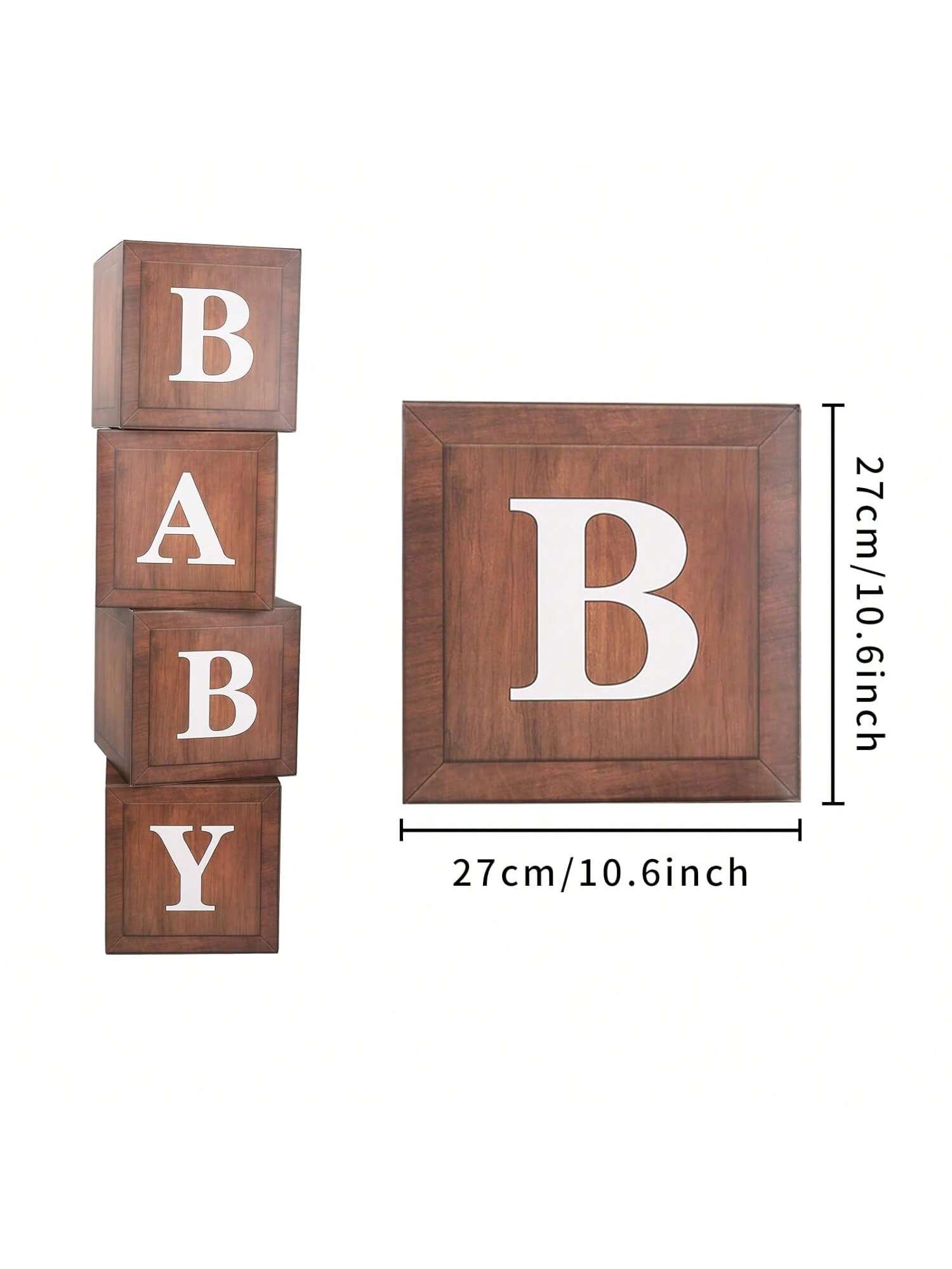 Clear Letter Boxes for Shower Birthday Gender Reveal Party Decor Reusable Favors