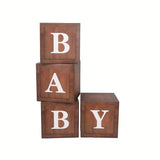 Clear Letter Boxes for Shower Birthday Gender Reveal Party Decor Reusable Favors