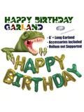 Dinosaur Party Decoration Set with T-Rex Cake Topper Balloon Garland and Stickers