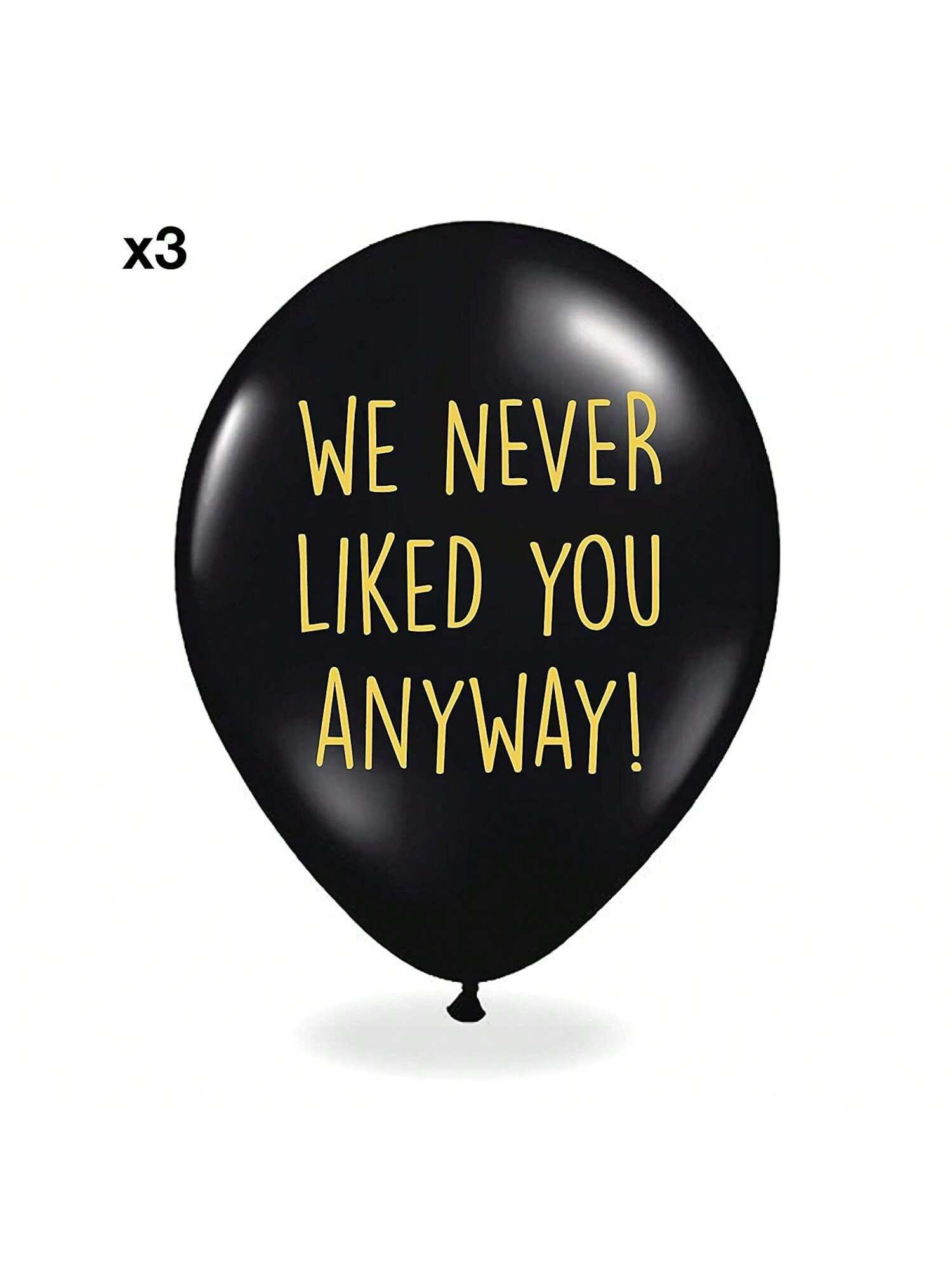 12PCS Funny Office Leaver Balloons in White & Black for Farewell Parties