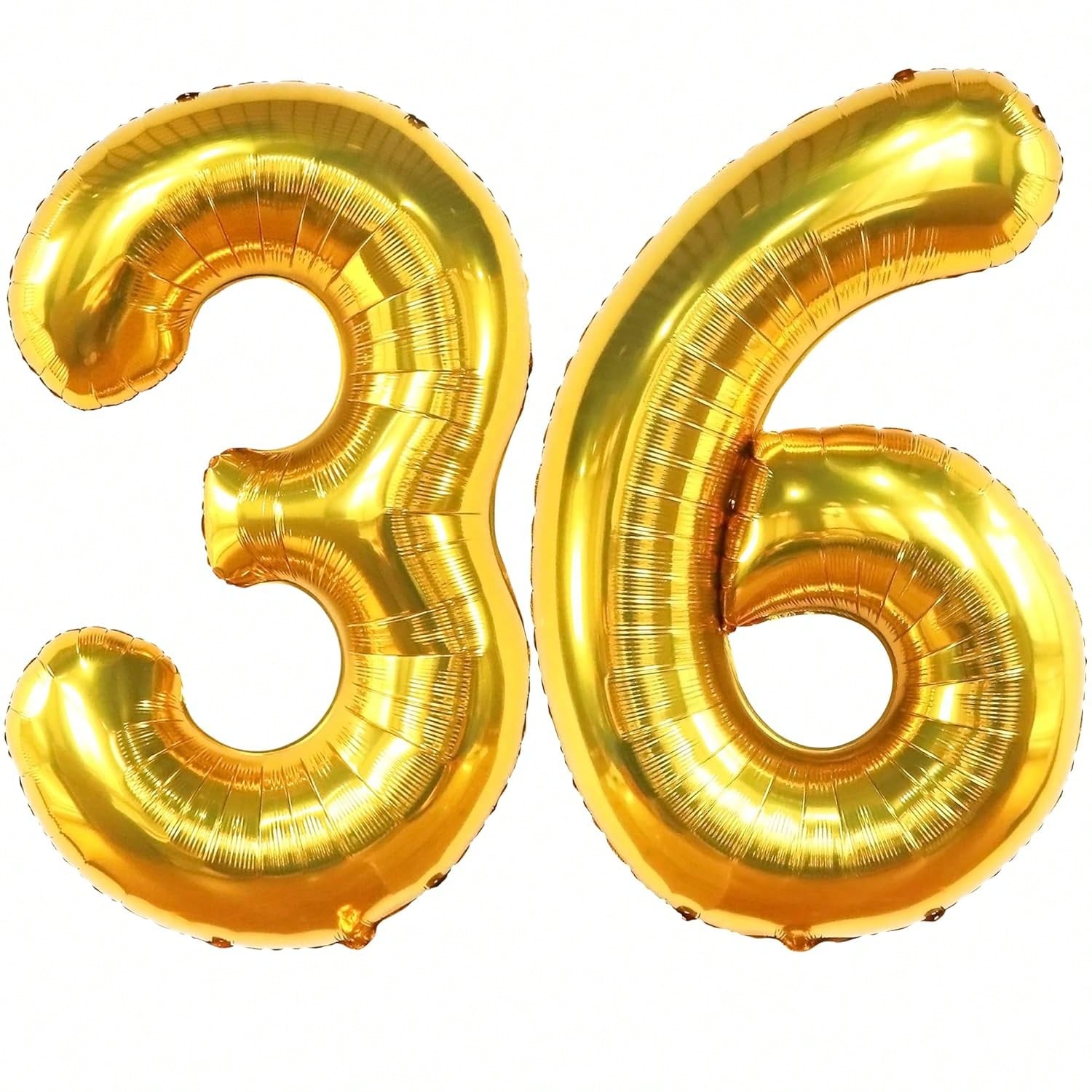 40in Giant Gold 36 Number Balloon for 36th Birthday Decorations for Men