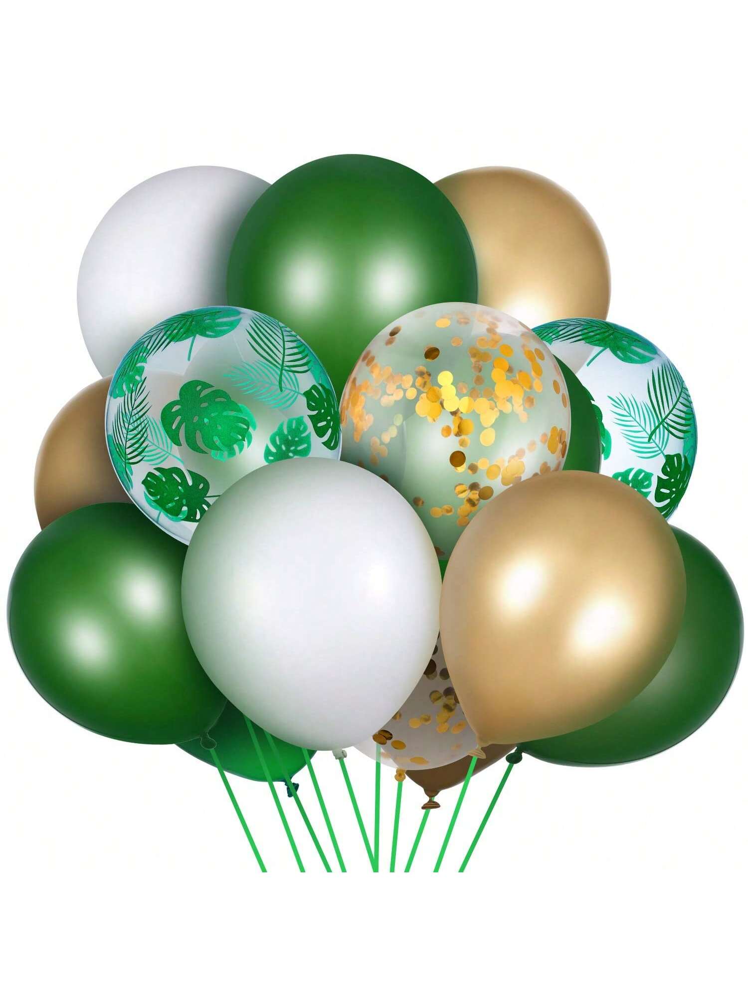 Jungle Birthday Decorations65 Pcs Balloons, Palm Leaves, Arch Kit &  Shower Setup