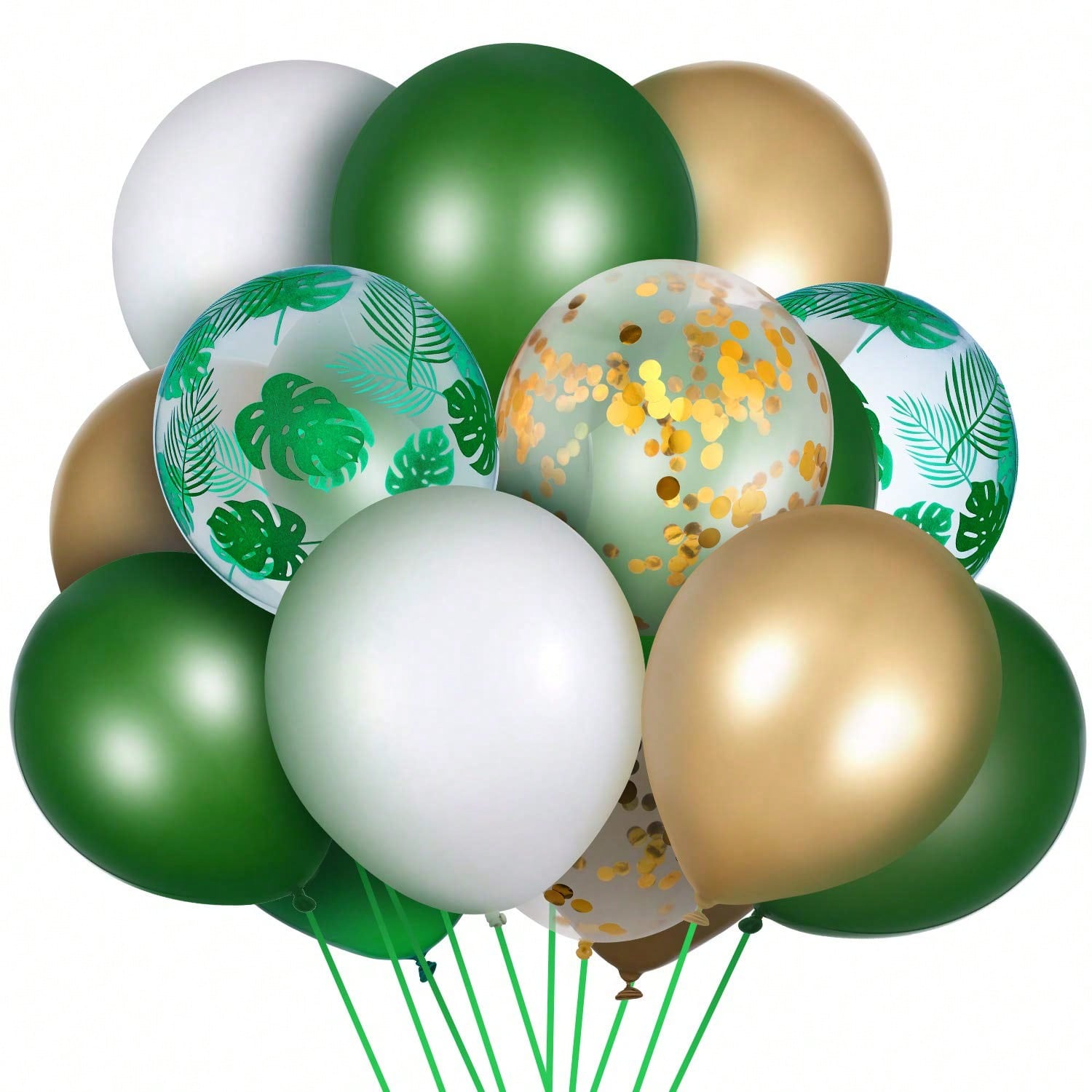 Jungle Birthday Decorations65 Pcs Balloons, Palm Leaves, Arch Kit &  Shower Setup