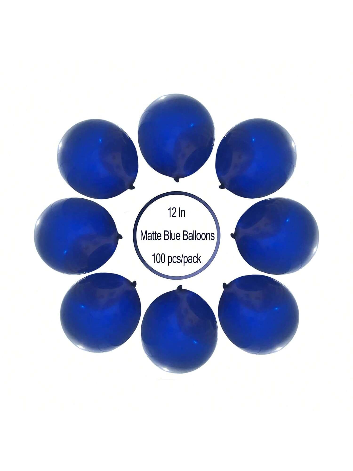 100pcs Navy Blue 12 Inch Balloons for Wedding Birthday Christmas and Party Decor