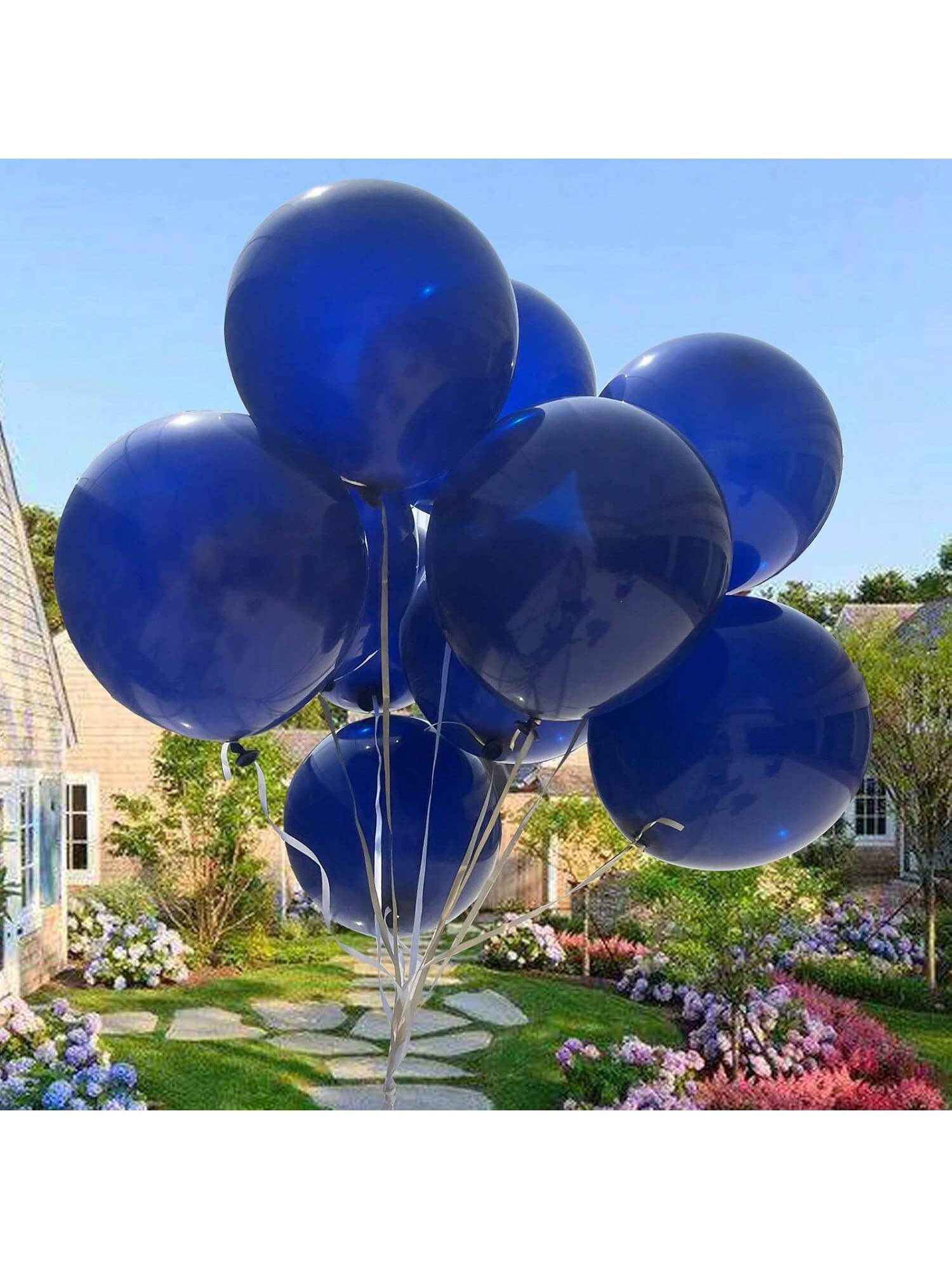 100pcs Navy Blue 12 Inch Balloons for Wedding Birthday Christmas and Party Decor