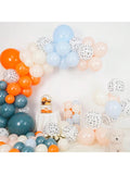 Orange & Blue Dog Paw Balloon Garland Kit Puppy Birthday Party Decor