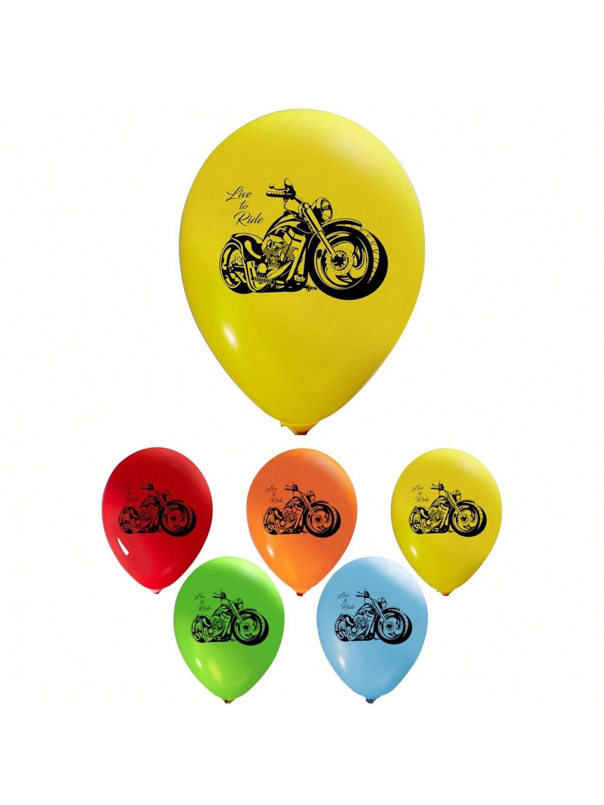 16PCS Party Zone Motorcycle Racer 12 Inch Balloons Birthday Decor