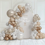 Pearl White Metallic Balloon Arch Garland Kit for Boho Wedding & Shower