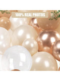 Pearl White Metallic Balloon Arch Garland Kit for Boho Wedding & Shower