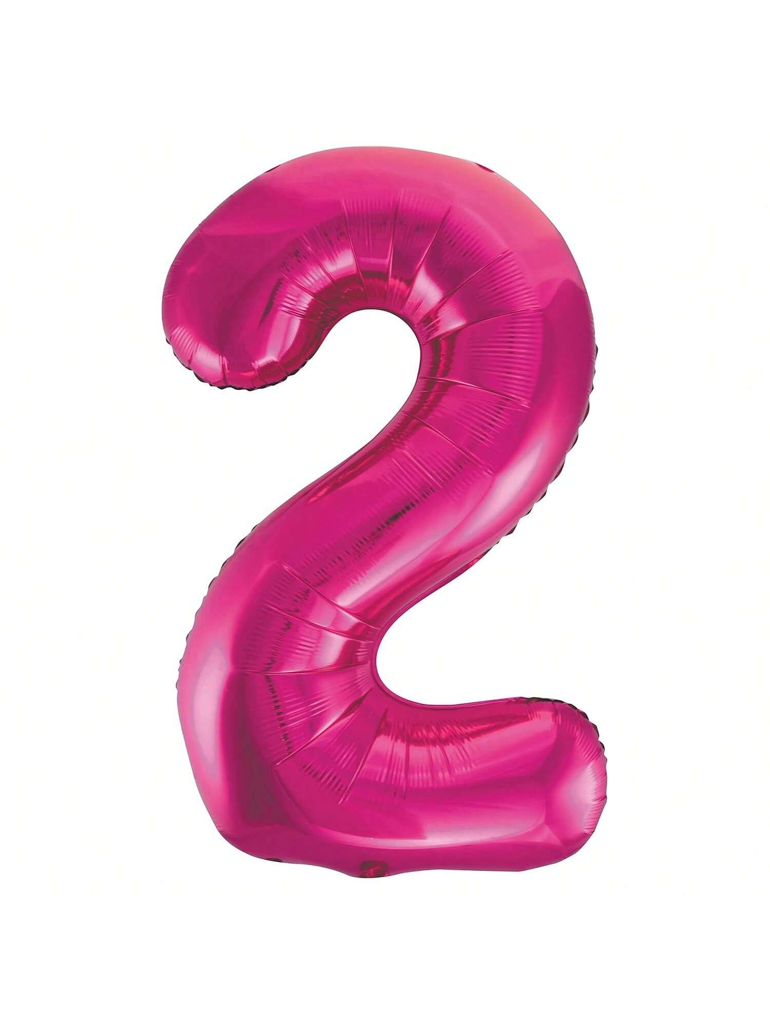 Pink Number 2 Foil Balloon 34 Inch for Birthday Anniversary Party Decor