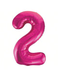 Pink Number 2 Foil Balloon 34 Inch for Birthday Anniversary Party Decor
