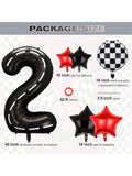 Race Car Birthday Party 40 Inch Mylar Balloon with 9 Pc Fast-Themed Set