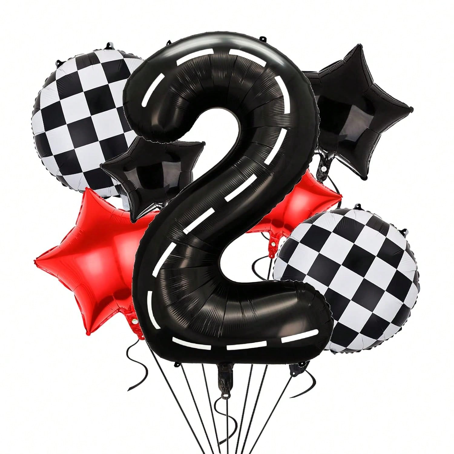 Race Car Birthday Party 40 Inch Mylar Balloon with 9 Pc Fast-Themed Set