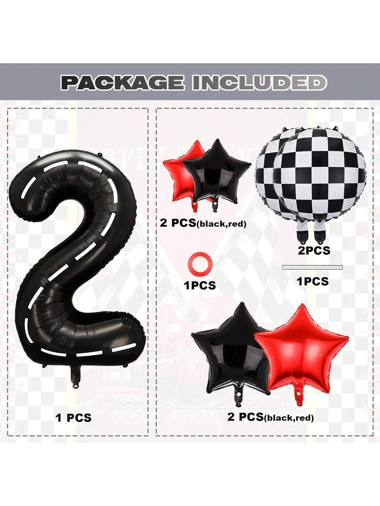 Race Car Birthday Party 40 Inch Mylar Balloon with 9 Pc Fast-Themed Set