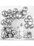 139pcs Silver Balloons 5-18 Inch Garland Arch Kit for Party Birthday Wedding
